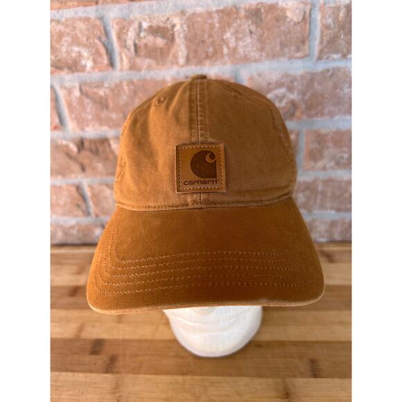 Carhartt Canvas Cap Adjustable Brown Cotton Adult Outdoor Hat Hunting - Picture 1 of 9